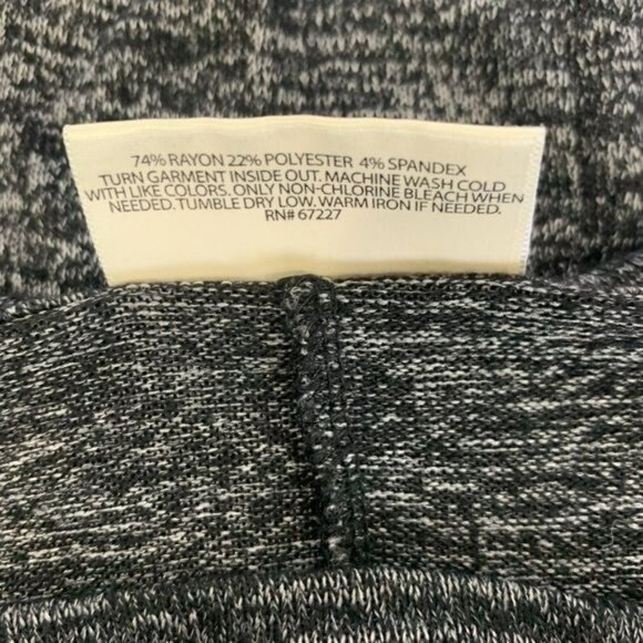 Bobbie Brooks Ladies Black & Gray Short Sleeve Top Size L Rayon/Polyester/Spande - Picture 6 of 6